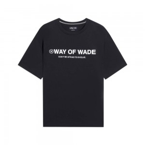 Black Men's Way Of Wade Sportswear T-Shirts UK | VUES-64901