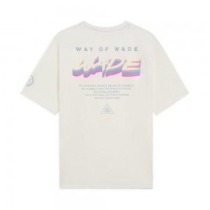 White Men's Way Of Wade Sportswear T-Shirts UK | YOMN-01672