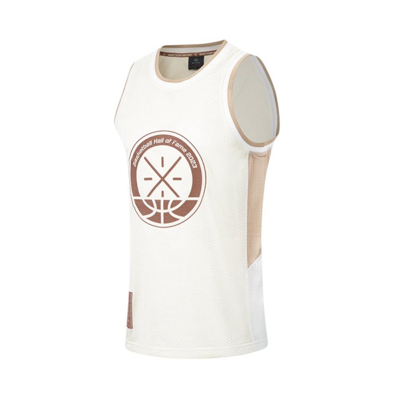 Beige Men\'s Way Of Wade Sportswear Vest  UK |  VFNE-54798