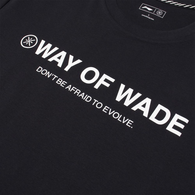 Black Men's Way Of Wade Sportswear T-Shirts  UK |  VUES-64901