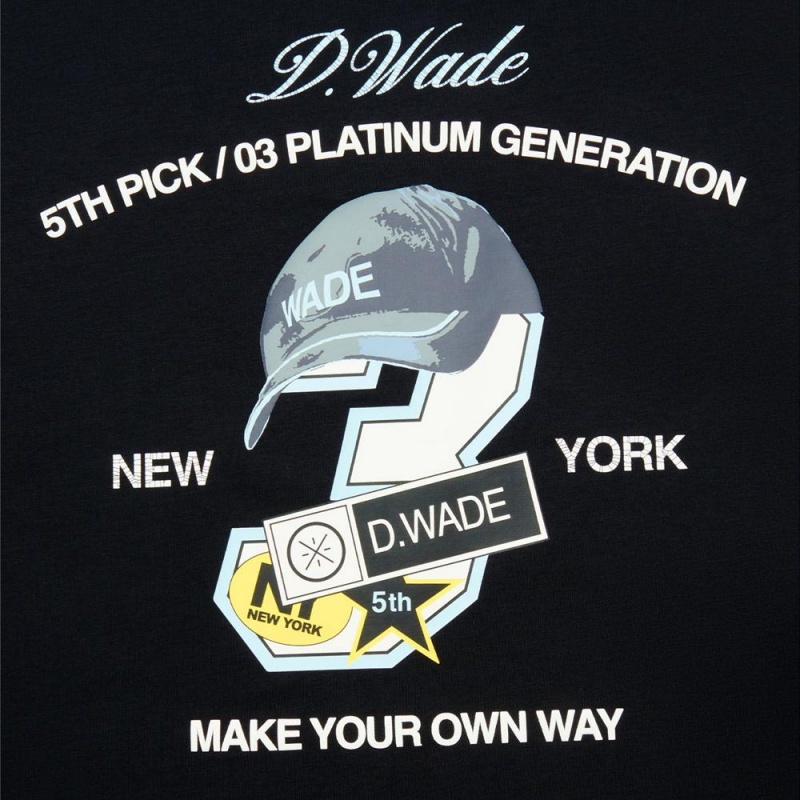 Black Men's Way Of Wade Sportswear T-Shirts  UK |  RSAK-30816