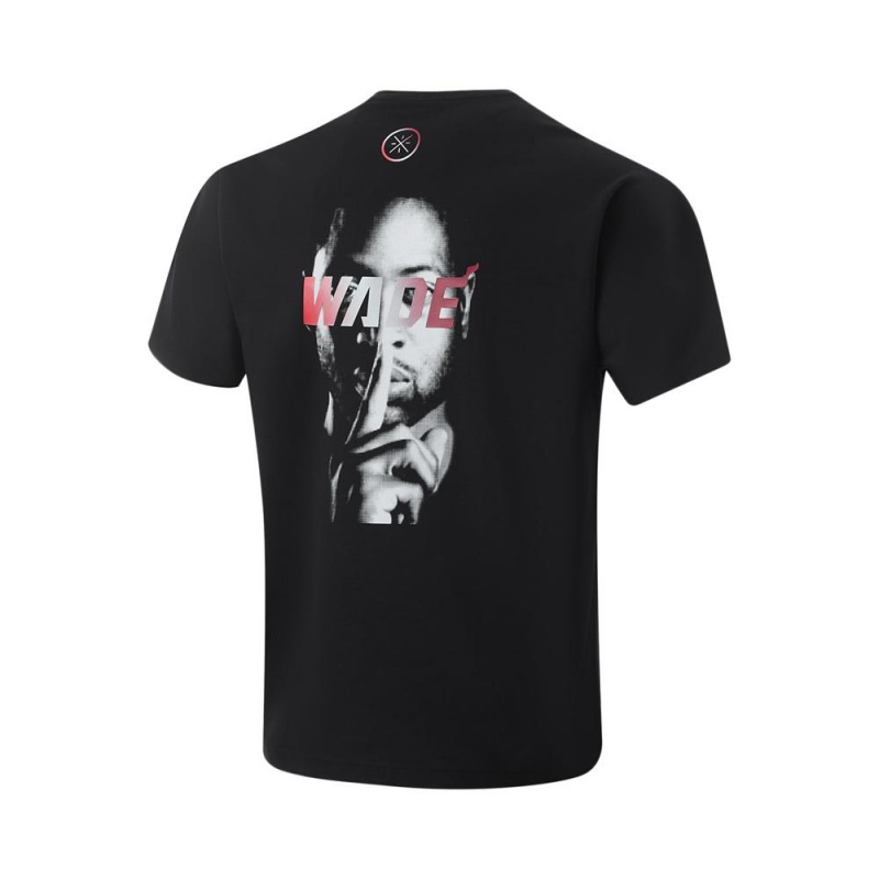 Black Men\'s Way Of Wade Sportswear T-Shirts  UK |  POZD-94213