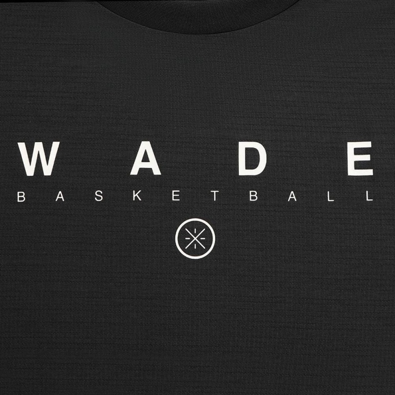 Black Men's Way Of Wade Sportswear T-Shirts  UK |  KLXT-10354