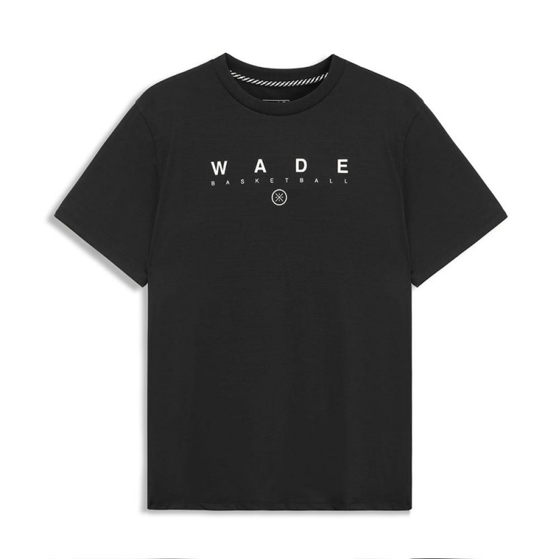 Black Men\'s Way Of Wade Sportswear T-Shirts  UK |  KLXT-10354