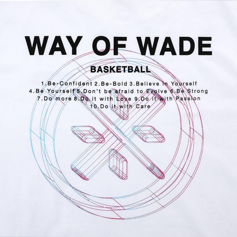 White Men's Way Of Wade Sportswear T-Shirts  UK |  AKZX-41098