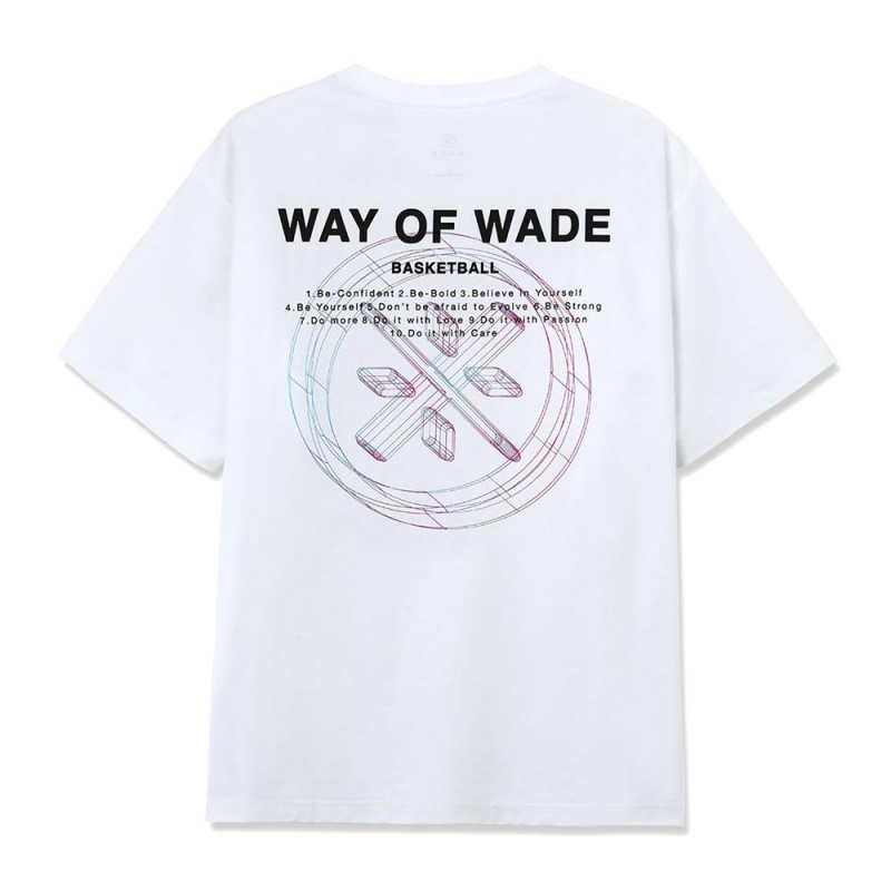 White Men\'s Way Of Wade Sportswear T-Shirts  UK |  AKZX-41098