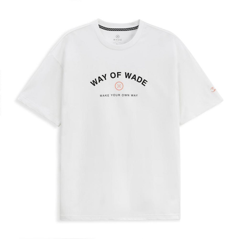 White Men\'s Way Of Wade Sportswear T-Shirts  UK |  KUYN-38059